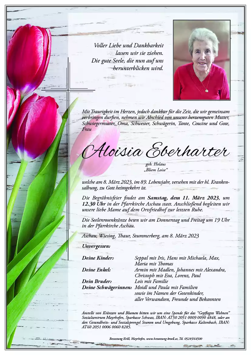Parte von Aloisia Eberharter
